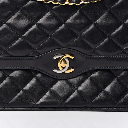 Chanel Lambskin Quilted Medium Double Flap Bag Black 11 of 11