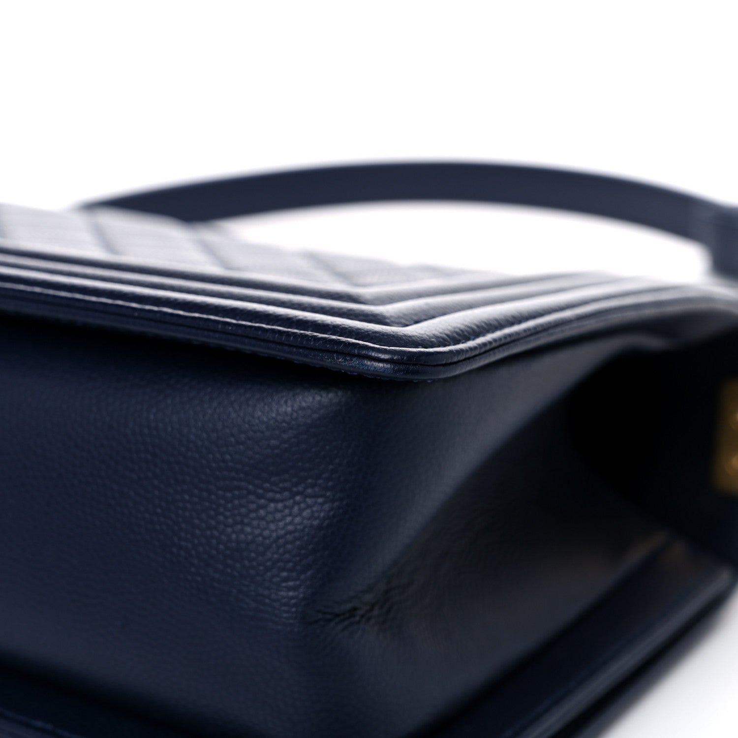 Chanel Caviar Quilted Medium Boy Flap Dark Blue 10 of 12