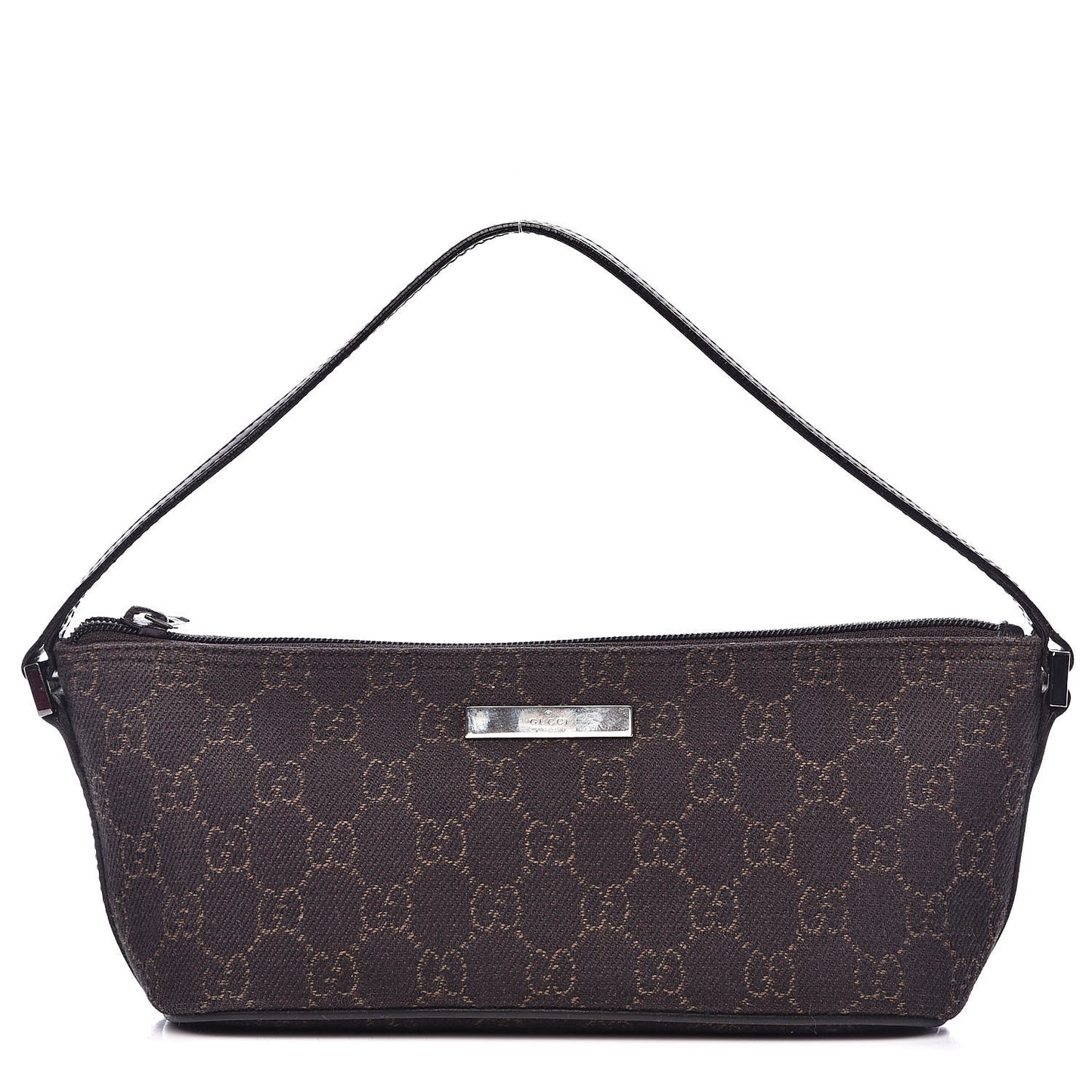 Denim Monogram Boat Pochette Dark Brown