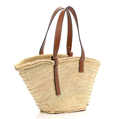 Loewe Raffia Basket Tote Bag Natural Tan 3 of 10