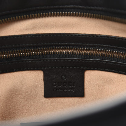 Gucci Calfskin Matelasse GucciGhost Medium GG Marmont Chain Shoulder Bag Black New Acquamarine 9 of 11