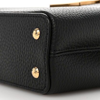 Louis Vuitton Taurillon Embellished Flower Crown Capucines Nano Black 9 of 9