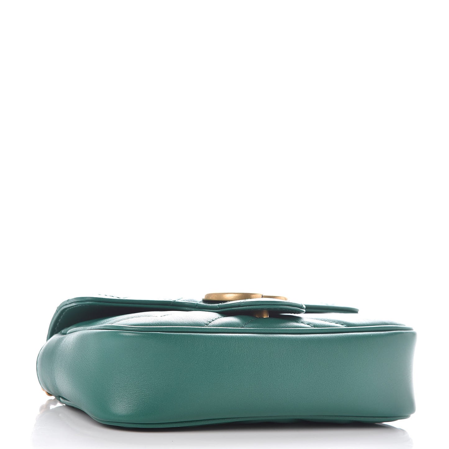 Calfskin Matelasse Super Mini GG Marmont Shoulder Bag Emerald Green