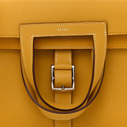 Hermes Taurillon Clemence Halzan 31 Jaune Ambre 9 of 16