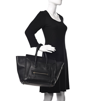 Celine Smooth Calfskin Mini Luggage Black 2 of 17