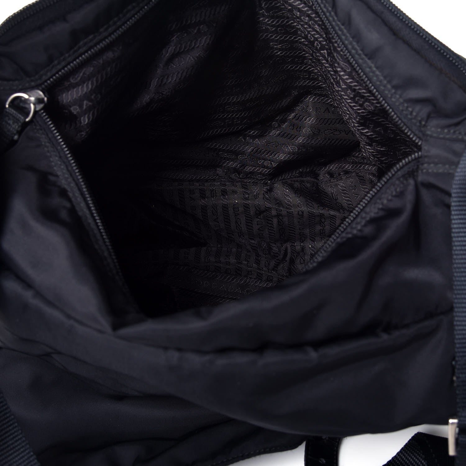 Prada Nylon Vela Messenger Bag Black 5 of 8