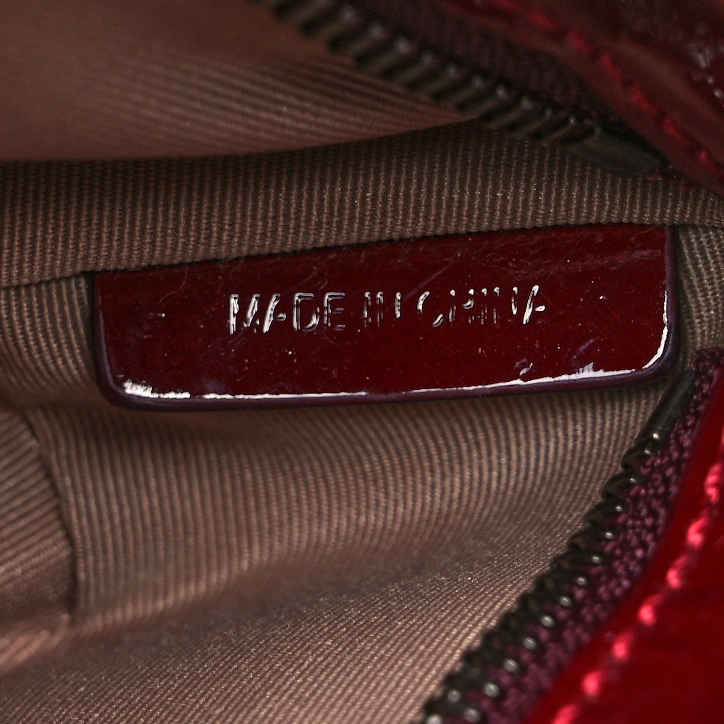Patent Supernova Check Stars Small Shoulder Bag Berry Red