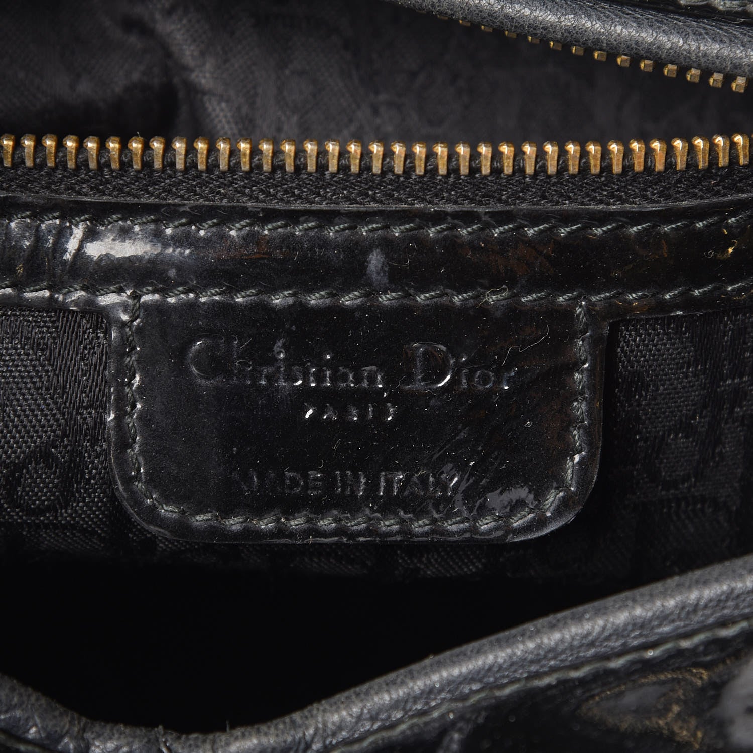 Christian Dior Patent Cannage Large Lady Dior Black 9 of 10