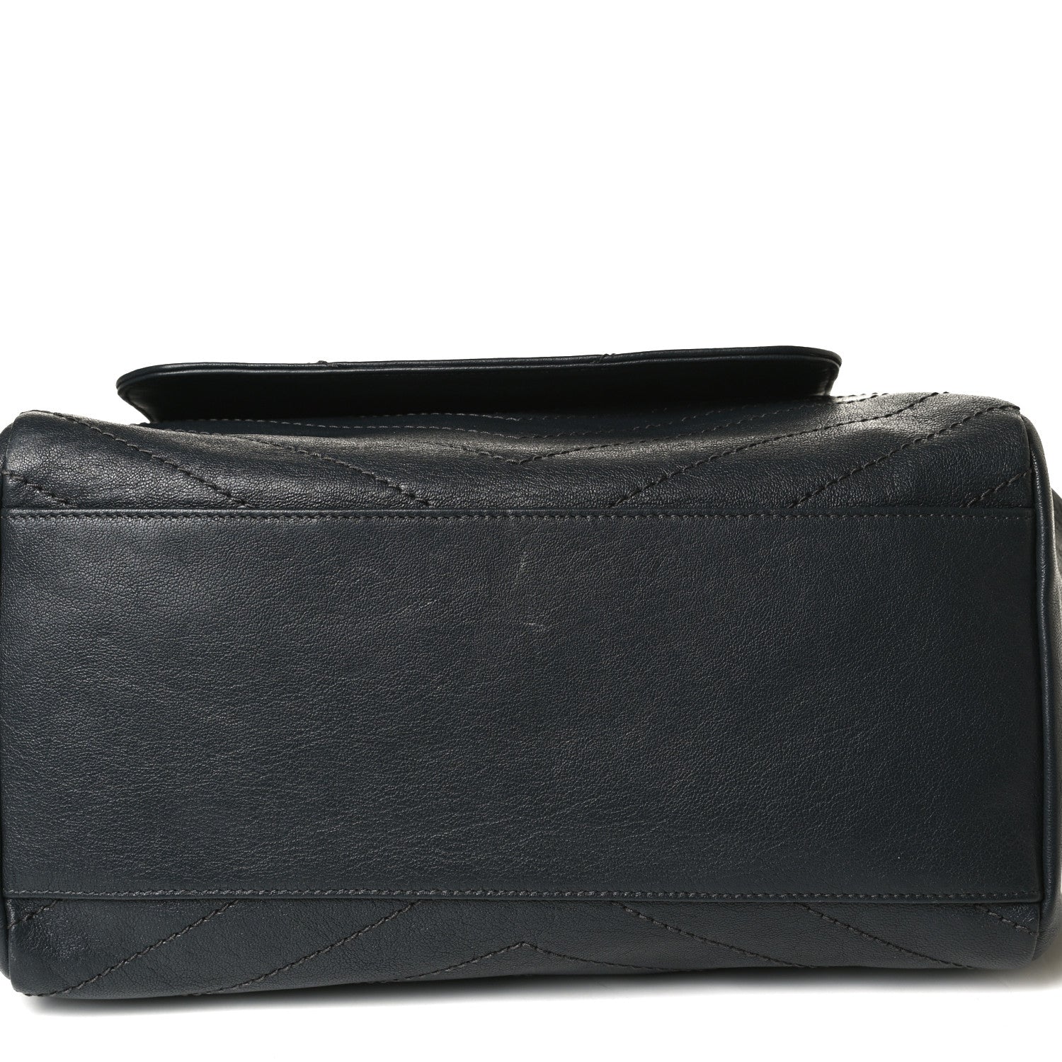 Saint Laurent Vintage Lambskin Chevron Monogram Medium Nolita Dark Smog 12 of 13