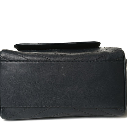 Saint Laurent Vintage Lambskin Chevron Monogram Medium Nolita Dark Smog 12 of 13