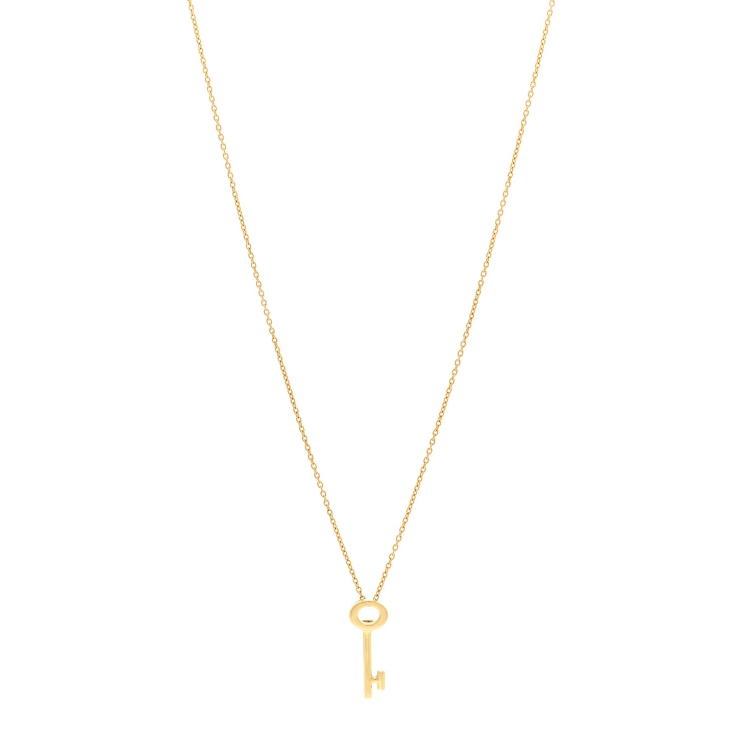 18K Yellow Gold Tiny Treasures Key Pendant Necklace