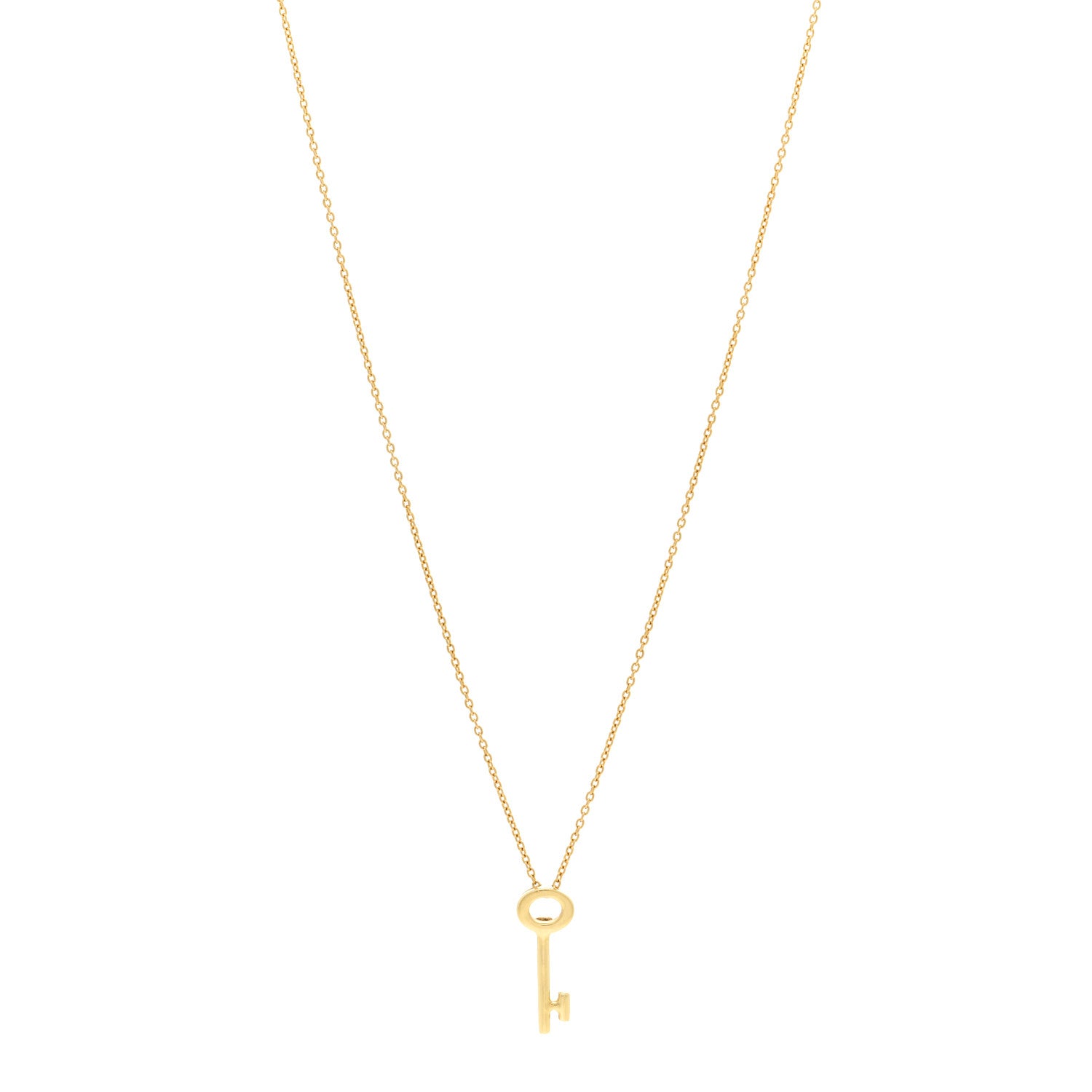 Roberto Coin 18K Yellow Gold Tiny Treasures Key Pendant Necklace 1 of 4