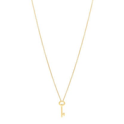 Roberto Coin 18K Yellow Gold Tiny Treasures Key Pendant Necklace 1 of 4