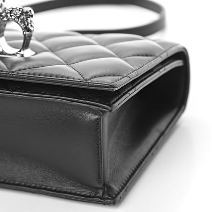 Alexander McQueen Lambskin Quilted Knuckle Shoulder Bag Black 12 of 16