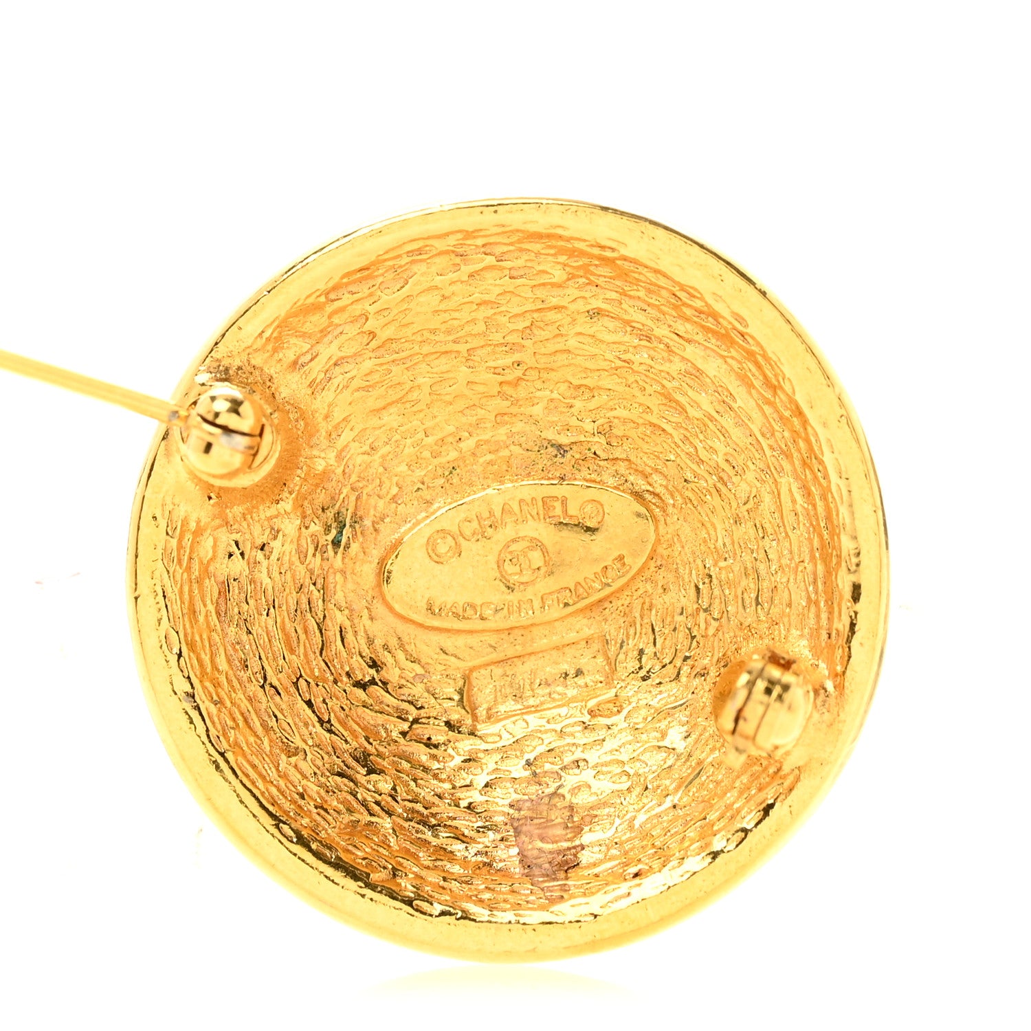 Chanel CC Brooch Gold 3 of 3