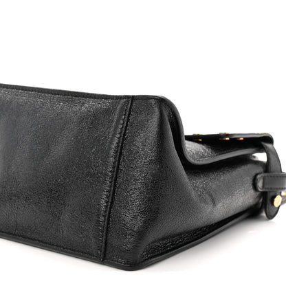 Fendi Agnello Old Shine Vitello Go Rain Small Flip Tote Black Marrone 9 of 9