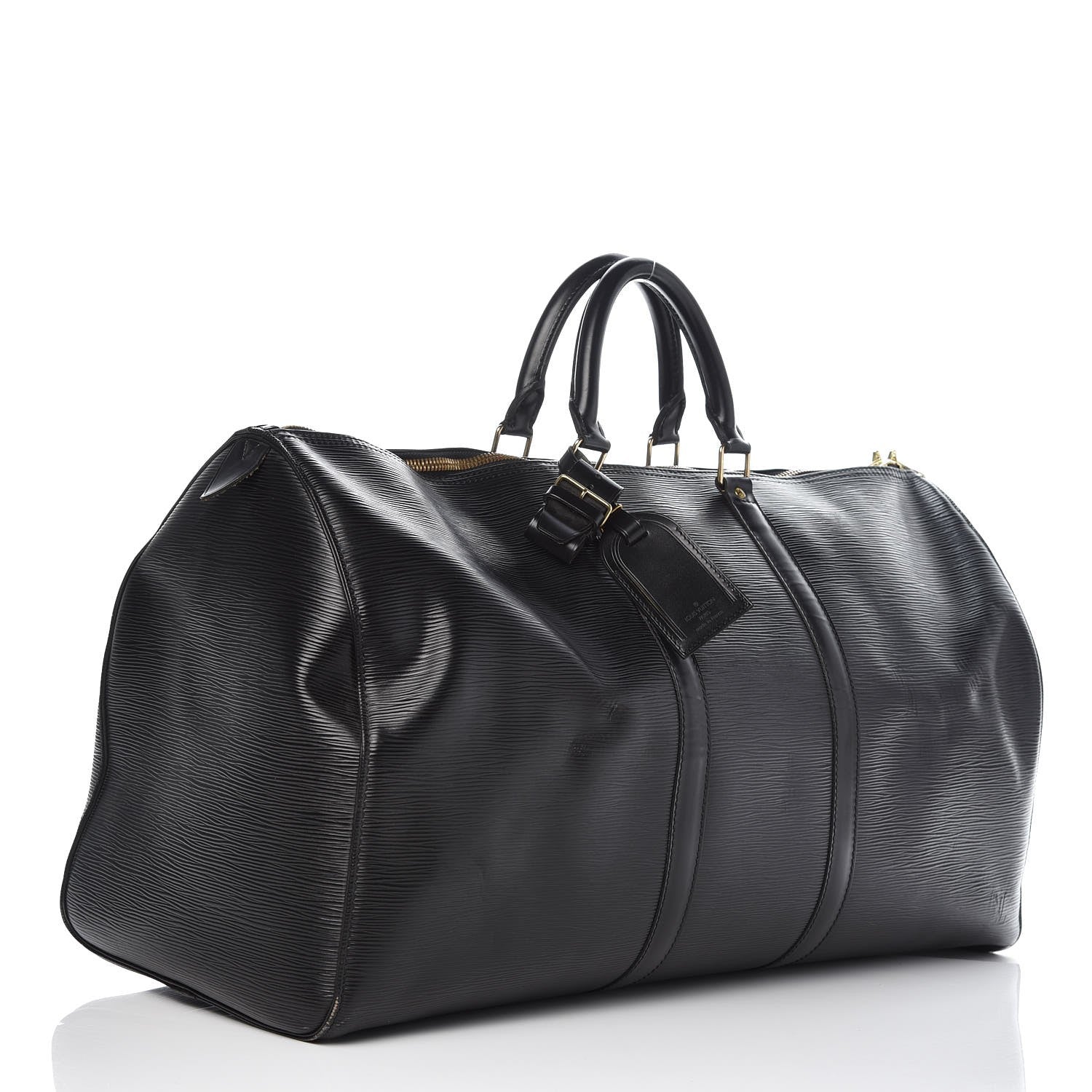 Louis Vuitton Epi Keepall 55 Black 3 of 14