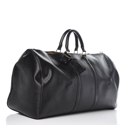 Louis Vuitton Epi Keepall 55 Black 3 of 14