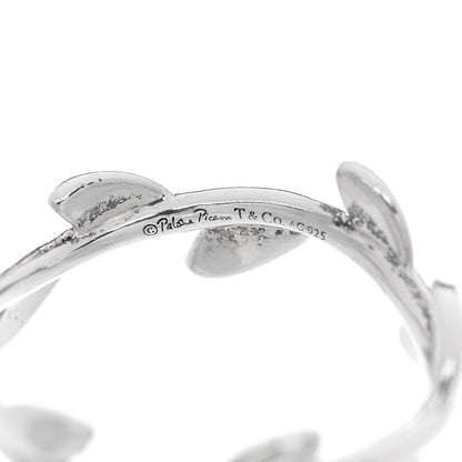 Tiffany Sterling Silver Paloma Picasso Narrow Olive Leaf Band Ring 47 4 4 of 4