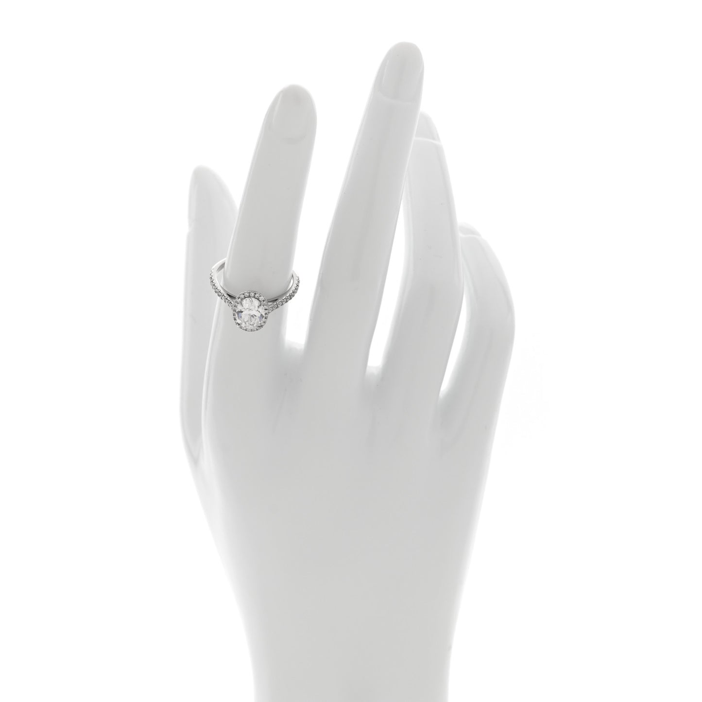 Platinum Diamond 1.52ct Oval Cut Soleste Engagement Ring 52 6