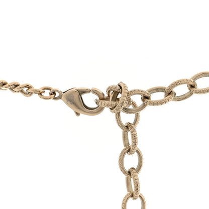 Chanel Crystal Resin CC Perfume Bottle Necklace Gold 4 of 5