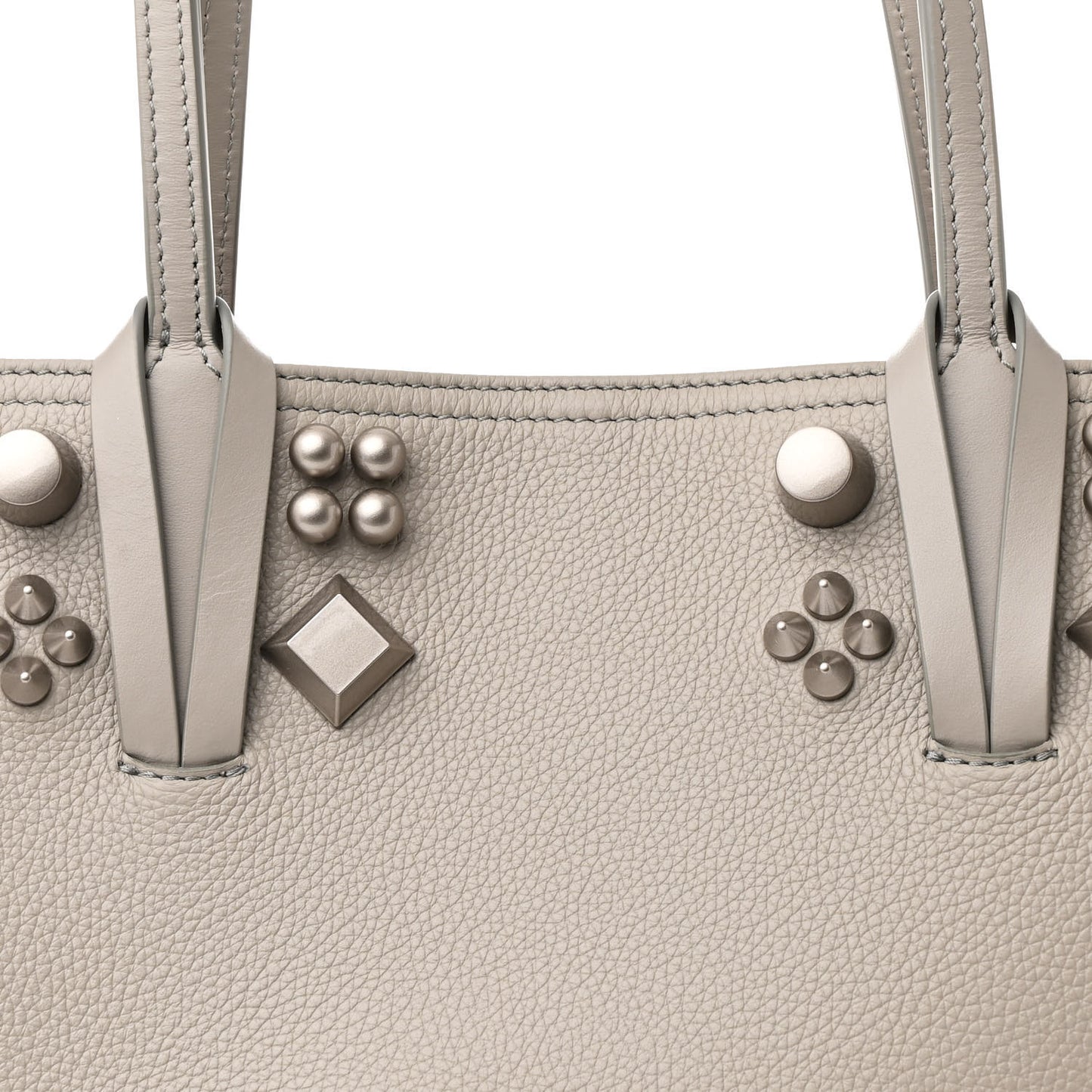 Calfskin Empire Spike Studded East West Cabata Tote Goose