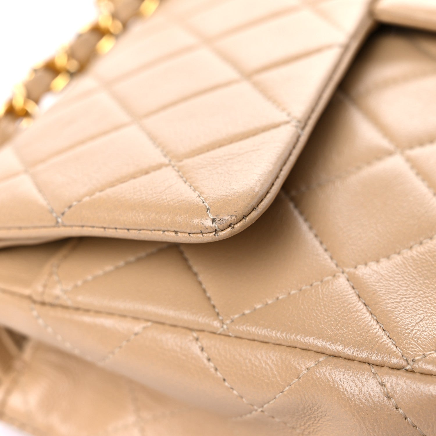 Chanel Lambskin Quilted Small Double Flap Beige 17 of 23