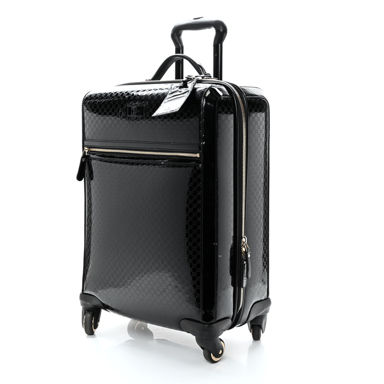Gucci Patent Microguccissima Carry On Suitcase Black 5 of 19