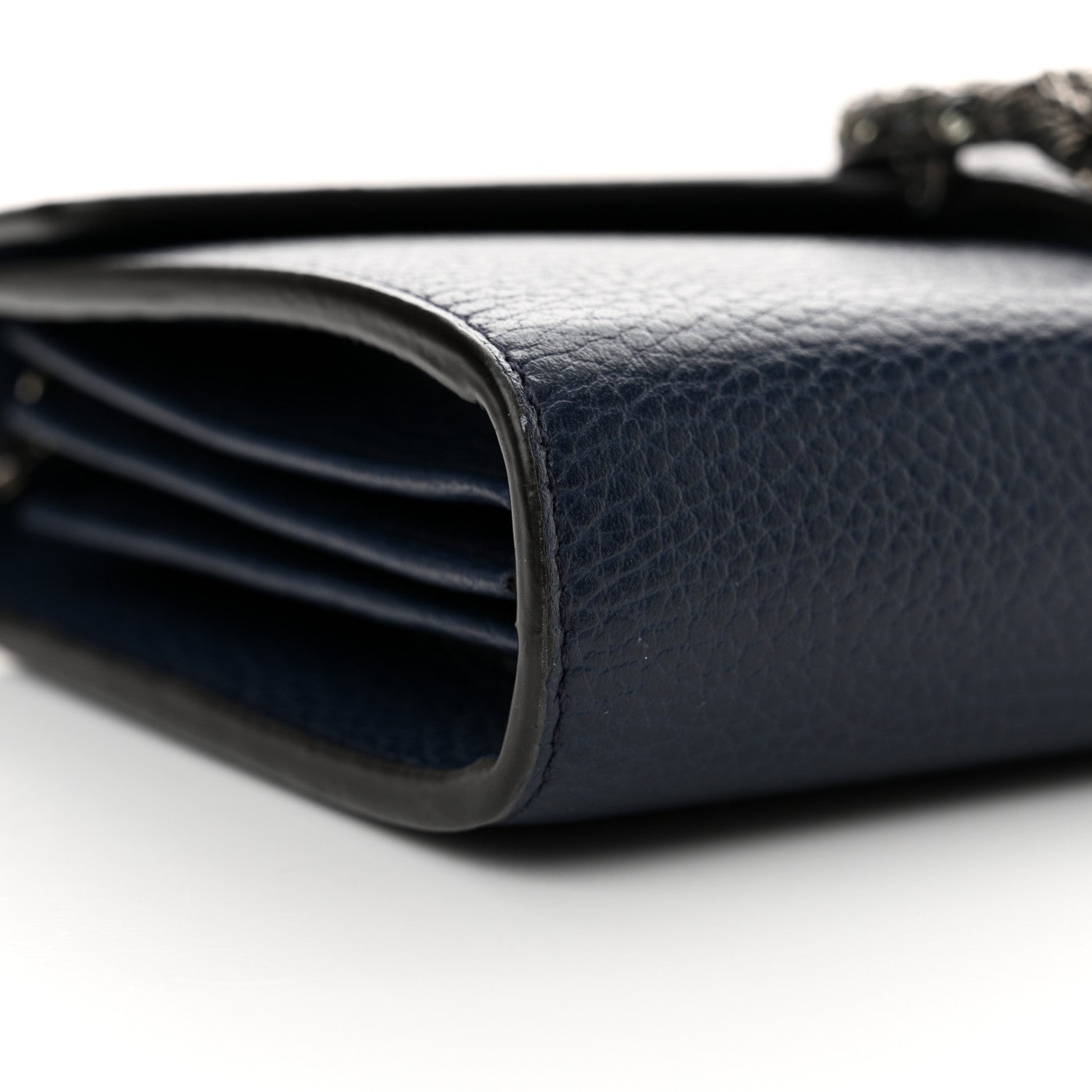 Gucci Dollar Calfskin Crystal Mini Dionysus Chain Wallet Blue Agata Black Diamond 10 of 12