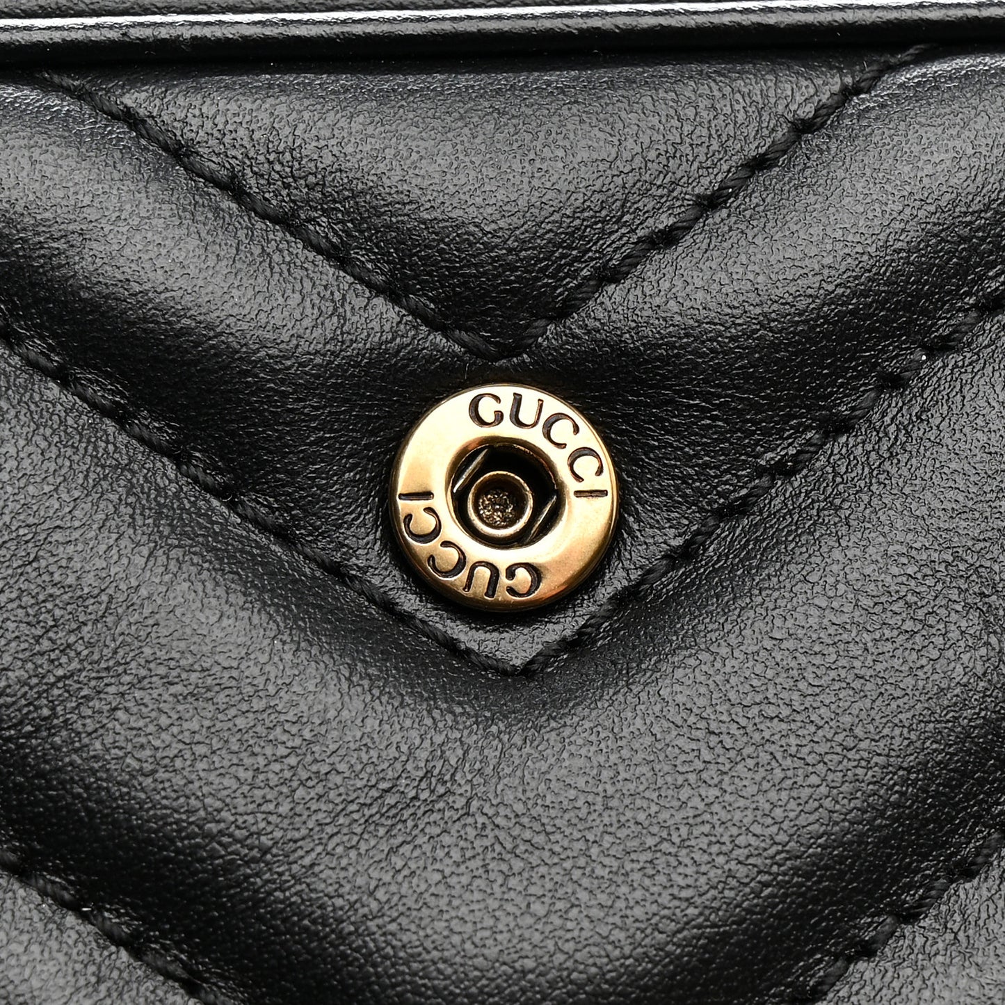 Calfskin Matelasse Super Mini GG Marmont Shoulder Bag Black