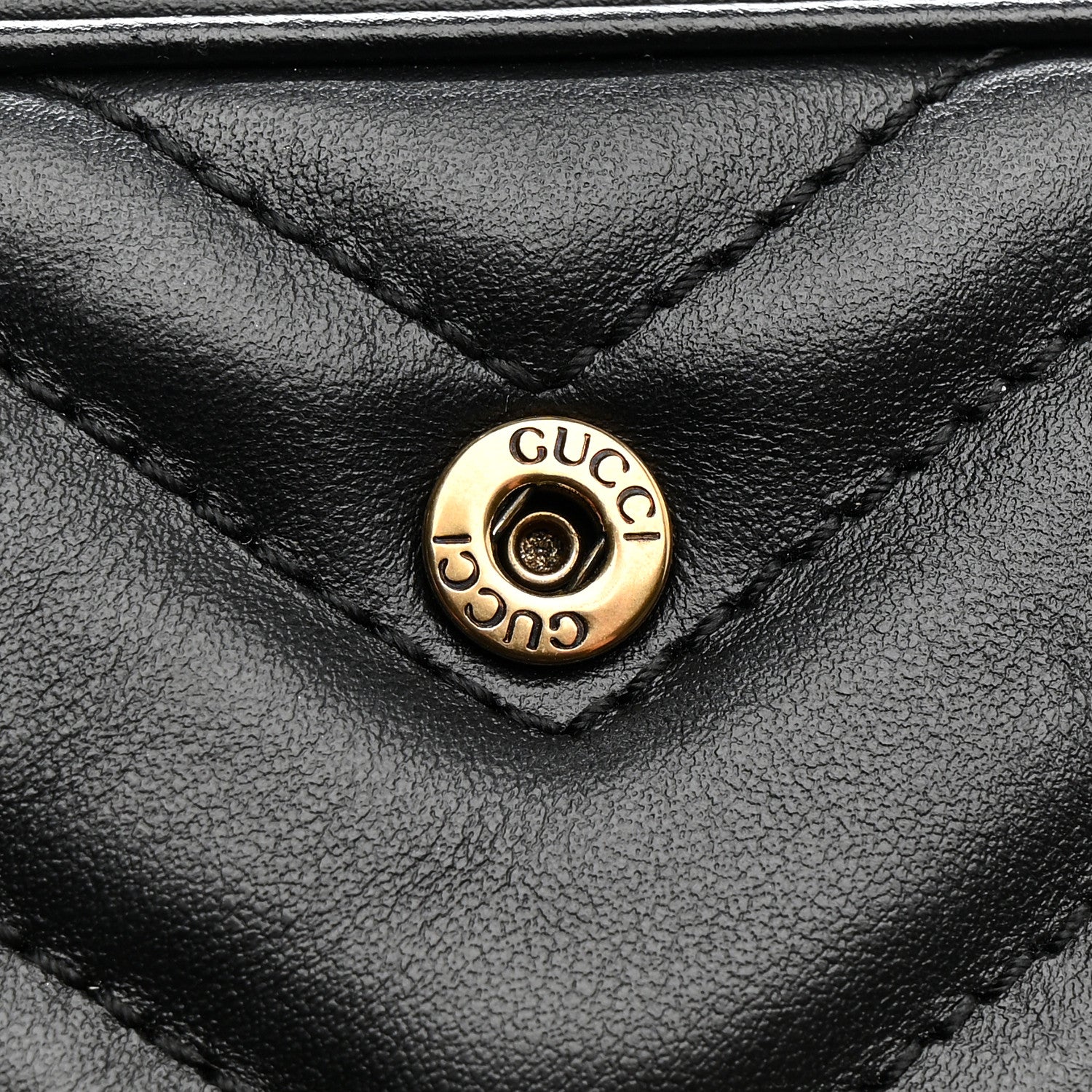 Gucci Calfskin Matelasse Super Mini GG Marmont Shoulder Bag Black 12 of 12