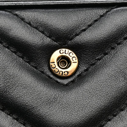 Gucci Calfskin Matelasse Super Mini GG Marmont Shoulder Bag Black 12 of 12