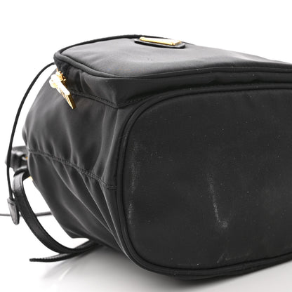 Prada Saffiano Tessuto Nylon Mini Bucket Crossbody Bag Black 9 of 10