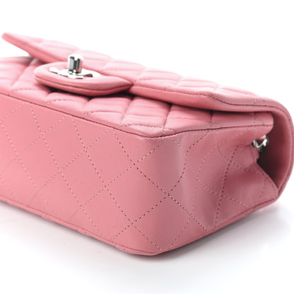 Chanel Lambskin Quilted Mini Rectangular Flap Pink 9 of 9