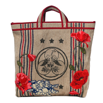 Gucci Straw Juta Printed Arles Tote Beige 1 of 11