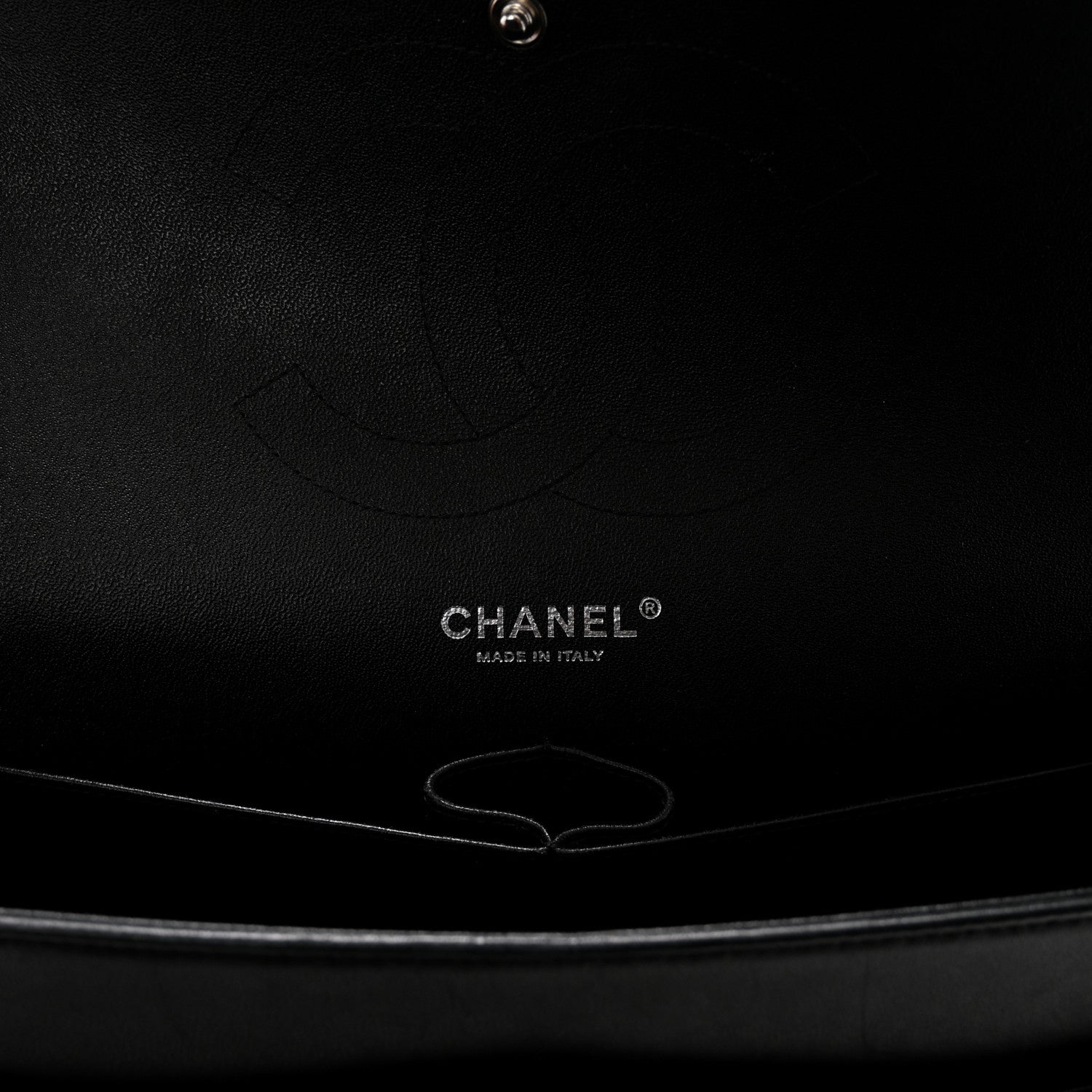 Chanel Lambskin Chevron Quilted Jumbo Double Flap Black 6 of 11