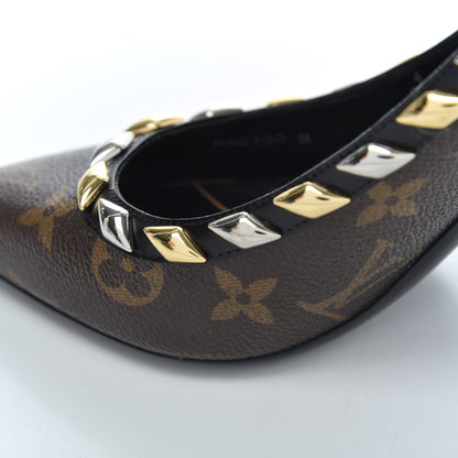 Louis Vuitton Calfskin Monogram Eldorado Pumps 38 Cacao 10 of 12