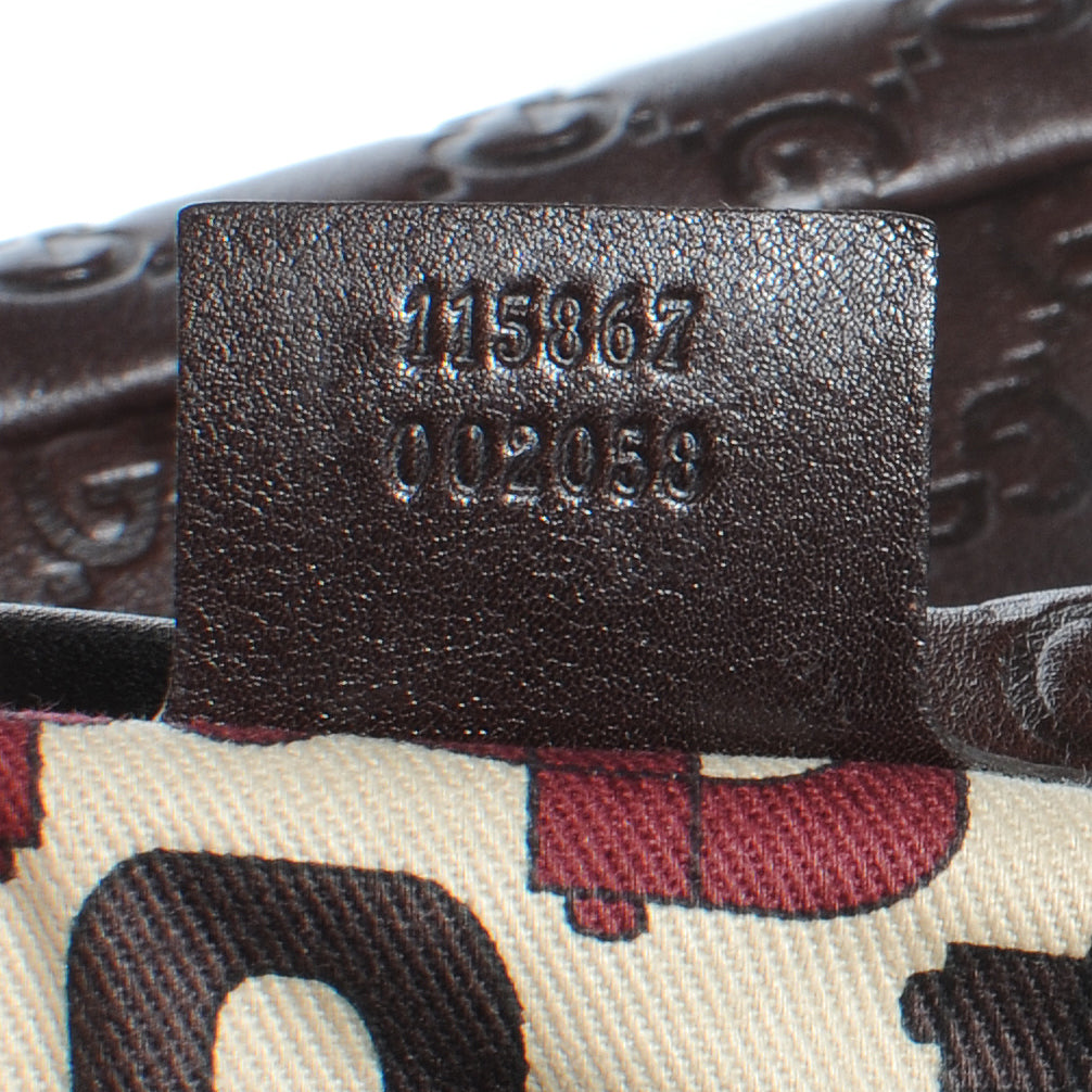 Guccissima Medium Horsebit Chain Hobo Brown