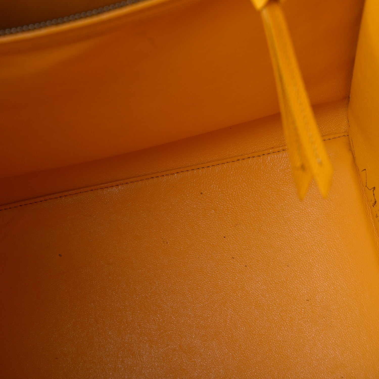 Celine Grained Calfskin Medium Phantom Luggage Saffron 28 of 29