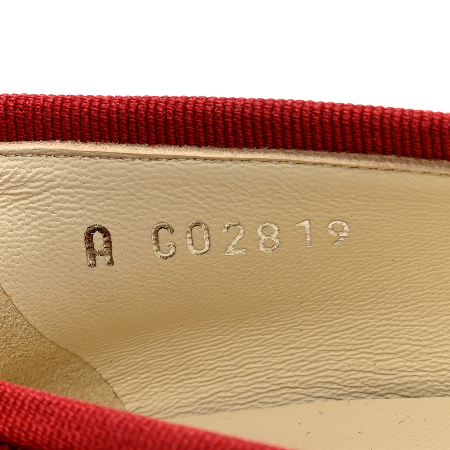 Goatskin Patent Cap Toe CC Ballerina Flats 39.5 Red