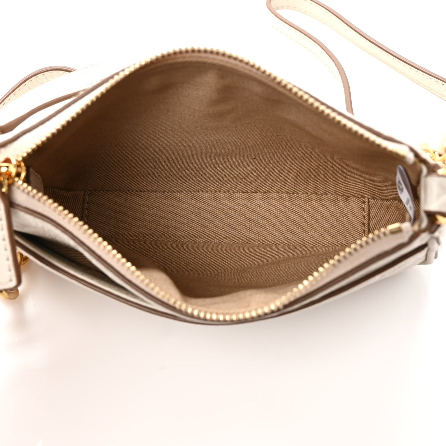 Calfskin Ottomar Mini Aren Chain Crossbody Bag Oatmeal