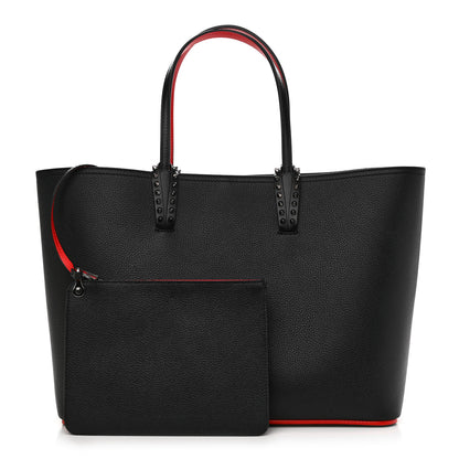 Christian Louboutin Calfskin Spikes East West Cabata Tote Black 1 of 11