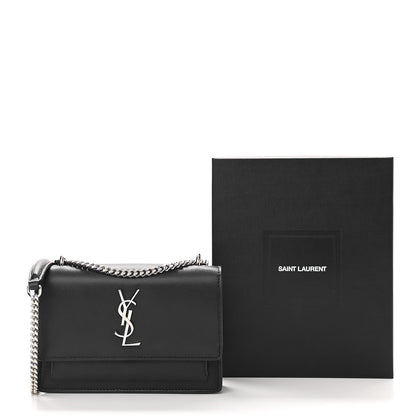 Saint Laurent Calfskin Monogram Sunset Chain Wallet Black 11 of 11