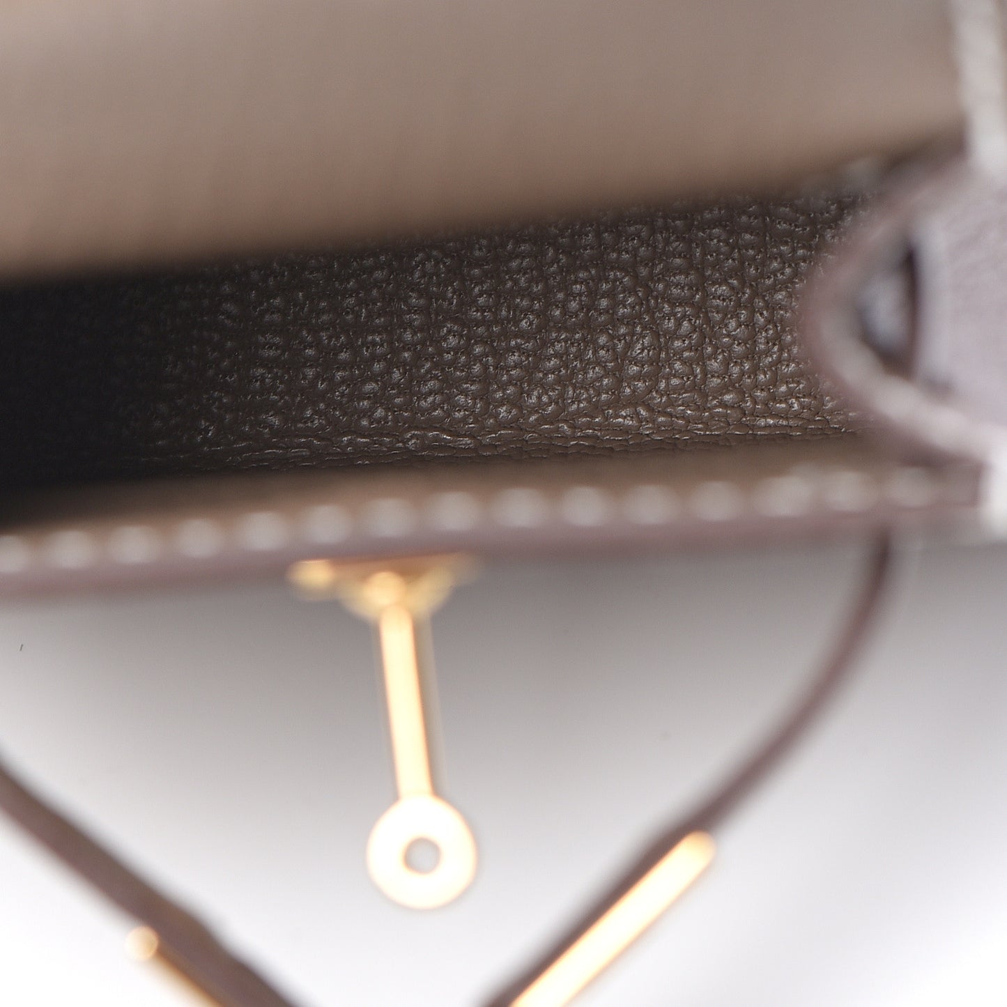 Tadelakt Mini Kelly Twilly Bag Charm Etoupe