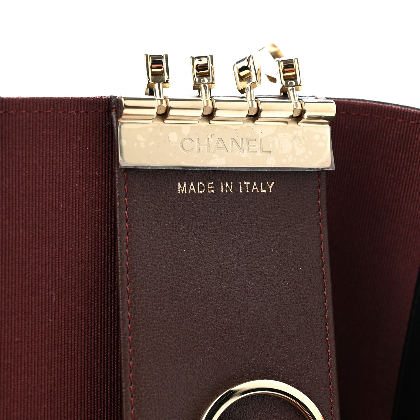 Lambskin Quilted 4 Key Holder Black