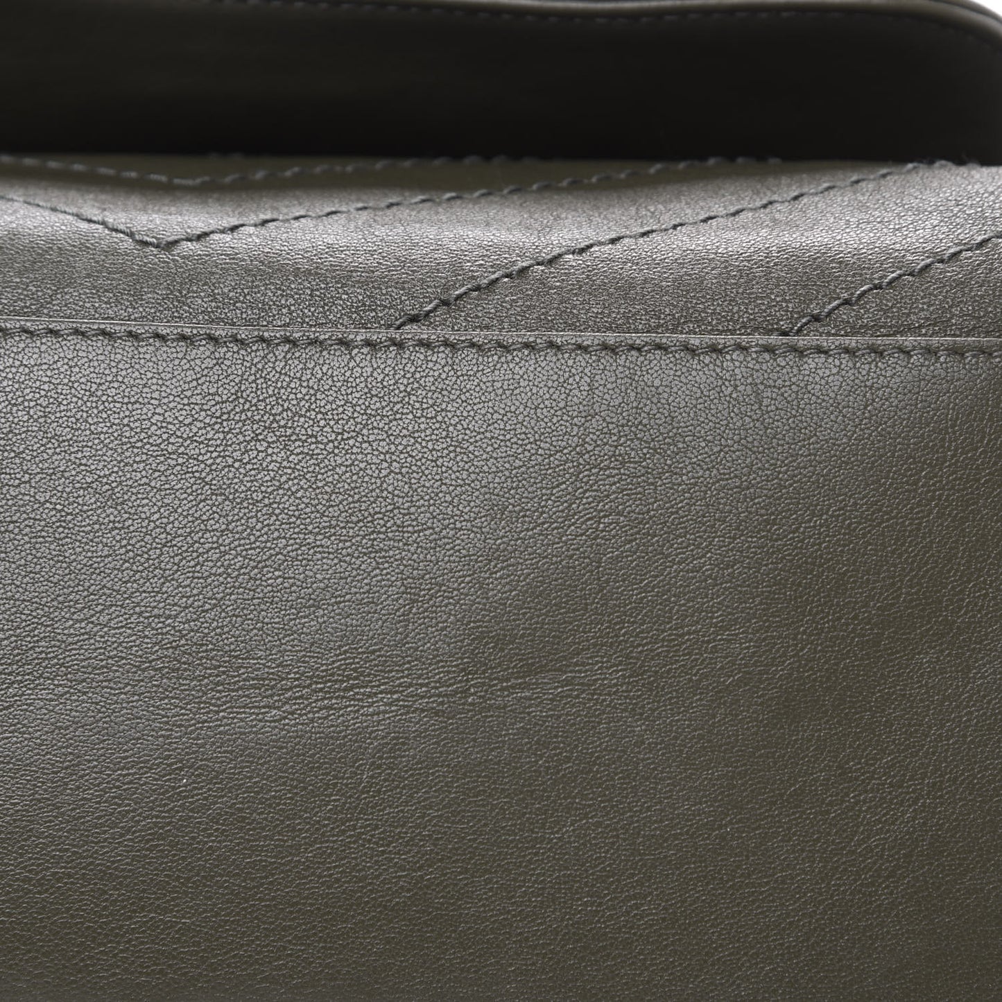 Vintage Calfskin Chevron Monogram Medium Nolita Olive Green