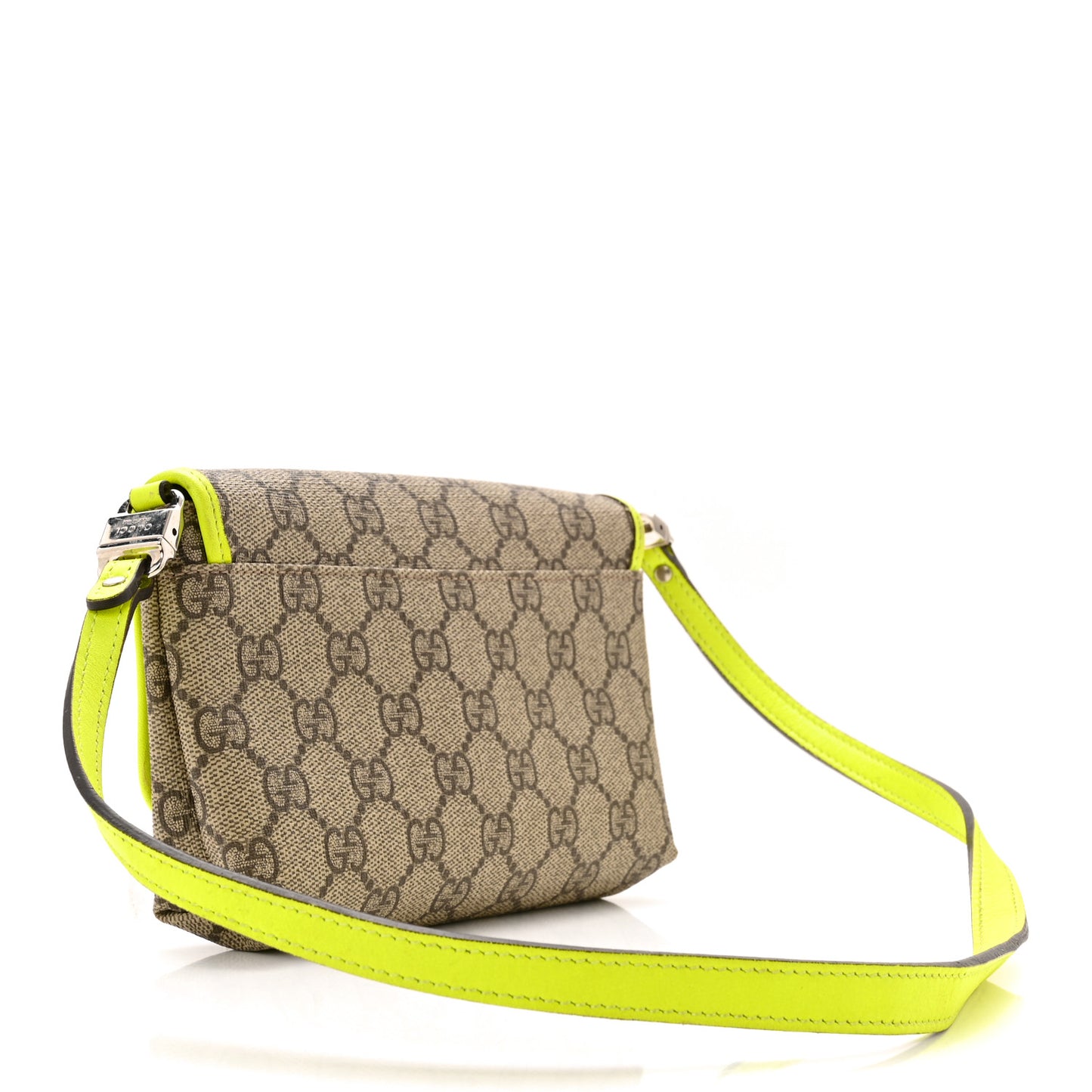 GG Supreme Monogram Kids Heart Crossbody Yellow
