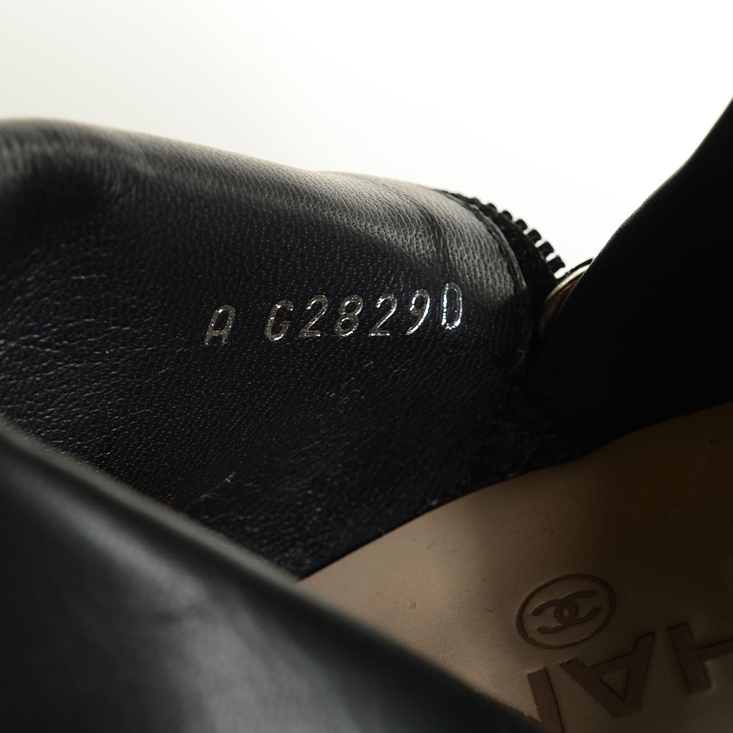 Chanel Lambskin CC Cap Toe Ankle Boots 40.5 Black 7 of 8