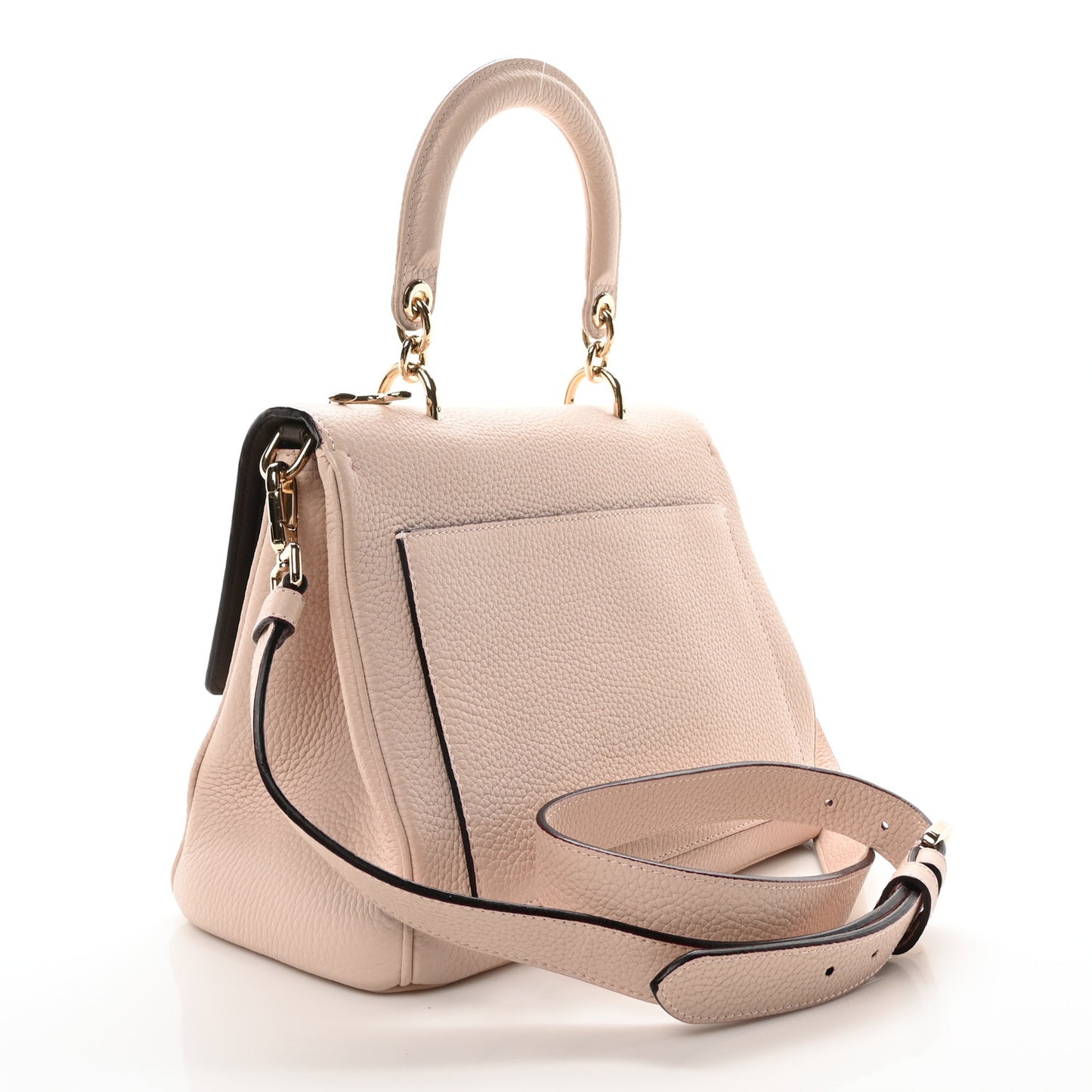 Bullcalf Small Be Dior Flap Rose Poudre