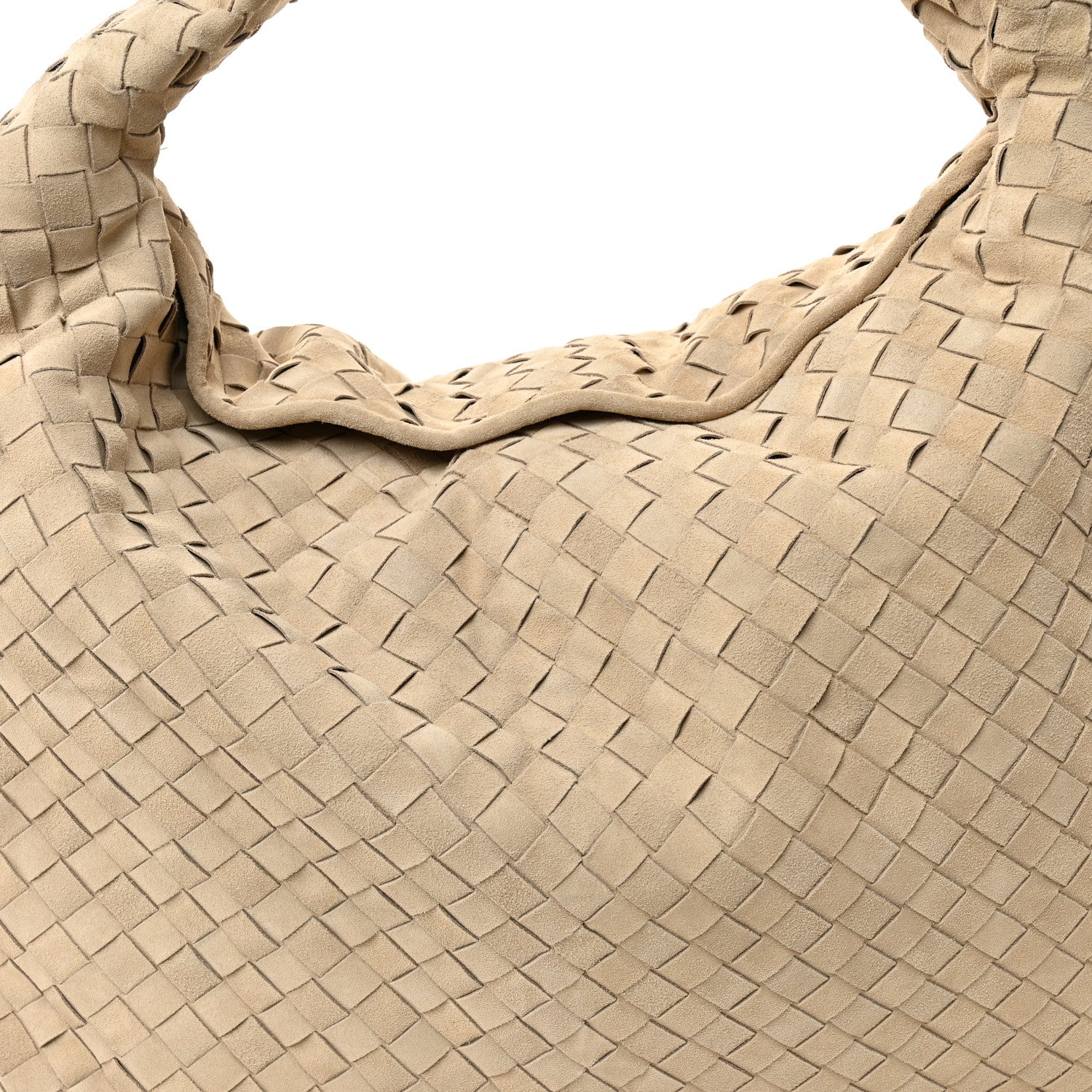 Bottega Veneta Suede Intrecciato Large Hop Ecru 8 of 10